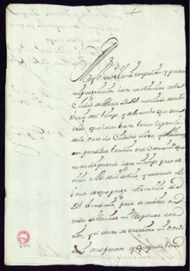 Carta de Pedro Serrano Varona a Vincencio Squarzafigo en la da cuenta de su llegada a Alcalá la R...