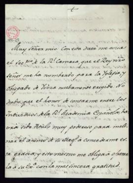 Carta de Manuel [de Abad], prior de Meyá y obispo electo de Ibiza, a Manuel de Lardizábal, secret...