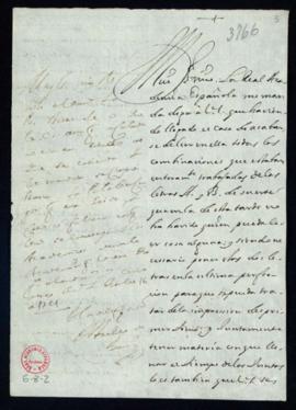 Carta de Vincencio Squarzafigo a Andrés González de Barcia en la que pide que envíe el trabajo re...