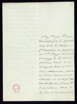 Carta de Eugenio de Tapia a Fran[cis]co [Antonio] González en la que declina su nombramiento junt...
