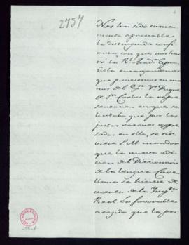 Carta del conde de Castañeda y de  Manuel Abella al secretario [Francisco Antonio González] en la...
