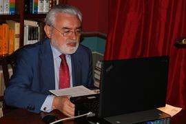 Intervención de Darío Villanueva, director de la Real Academia Española, en la videoconferencia c...