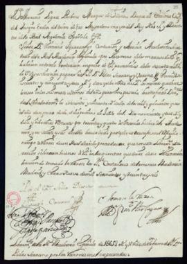 Orden de Mercurio Fernández Pacheco del libramiento a favor de Pedro Serrano Varona de 1653 reale...