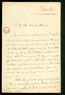 Carta de José María Sbarbi a Pedro Antonio de Alarcón con motivo de unas preguntas hechas por un ...
