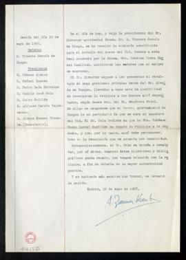 Acta de 30 de mayo de 1968 de la comisión constituida para el estudio del hueso del Cid donado a ...