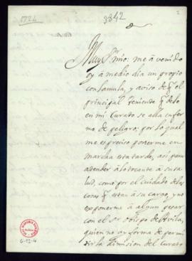 Carta de Tomás de Montes Corral a Vincencio Squarzafigo con la que envía las combinaciones Alc y ...