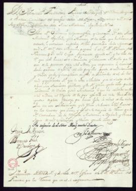 Orden del marqués de Villena de libramiento a favor de Juan de Ferreras de 1 149 reales y 2 marav...