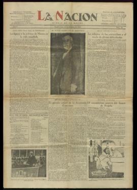 Ejemplar del diario La Nación de 14 de diciembre de 1925, con la noticia del fallecimiento de Ant...