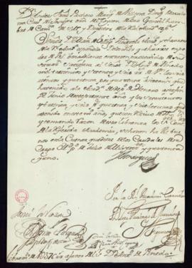 Libramiento de 1376 reales de vellón a favor de Antonio de Pinedo