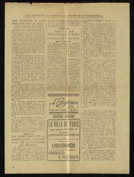 Recorte del diario ABC de 4 de enero de 1928, con la necrología de José Rodríguez Carracido