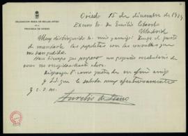 Carta de Aurelio de Llano a Emilio Cotarelo con la que le envía unas papeletas con las consultas ...