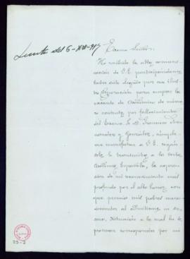 Carta de Fidel Fita al secretario [Emilio Cotarelo] en la que agradece a la Academia su elección ...