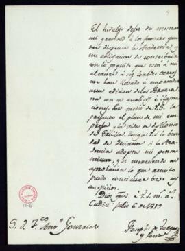 Carta de José Vargas Ponce a Fran[cis]co Ant[oni]o González con la que presenta el plan para una ...