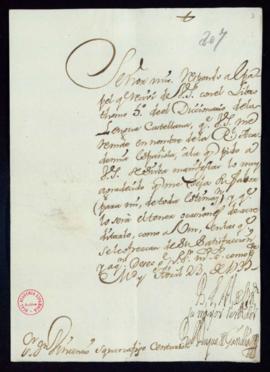 Carta del duque de Gandía a Vincencio Squarzafigo de agradecimiento por el envío del tomo quinto ...