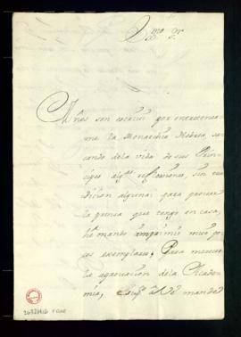 Carta al marqués de Villena con la que se remite una Monarquía hebrea para que sea sometida a la ...