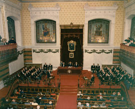 Vista panorámica del Salón de Actos en el acto de recepción pública de Eduardo García de Enterría