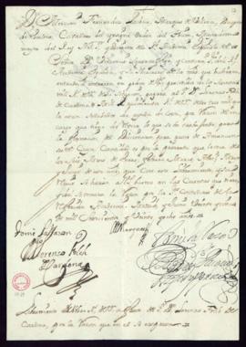 Orden del marqués de Villena de libramiento a favor de Lorenzo Folch de Cardona de 1500 reales de...