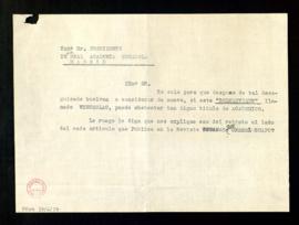 Carta anónima dirigida al presidente de la Real Academia Española en la que el autor llama bolche...