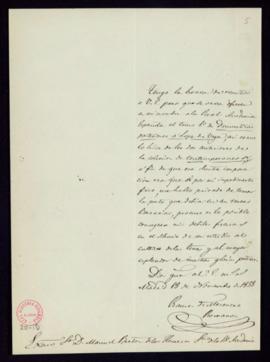 Carta de Ramón de Mesonero Romanos a Manuel Bretón de los Herreros con la que remite el tomo prim...