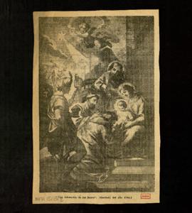 La adoración de los Reyes (grabado del año 1744)