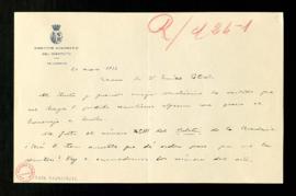 Carta de Narciso Alonso Cortés a Emilio Cotarelo para pedir que le remitan un ejemplar del número...