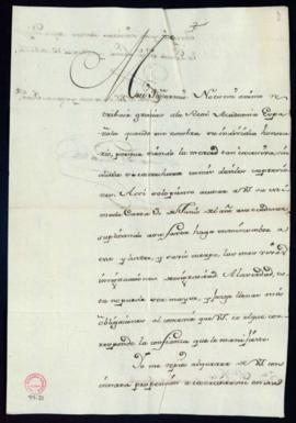 Carta del conde del Puerto a Francisco Antonio de Angulo en la que le ruega que transmita a la Ac...
