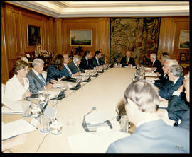 Vista general de la reunión del patronato de la Fundación pro Real Academia Española en el Palaci...