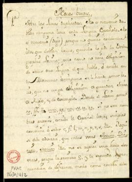 Notas breves de Jacinto de Mendoza sobre las letras duplicadas