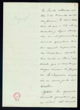 Carta de Federico Baráibar y Zumárraga a Mariano Catalina, secretario, en la que le pide más ejem...