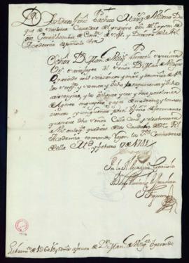 Libramiento de 1601 reales de vellón a favor de Manuel de Villegas Oyarvide
