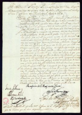 Orden del marqués de Villena de libramiento a favor de Lorenzo Folch de Cardona de 2066 reales y ...