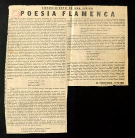 Conocimiento de una lírica. Poesía flamenca