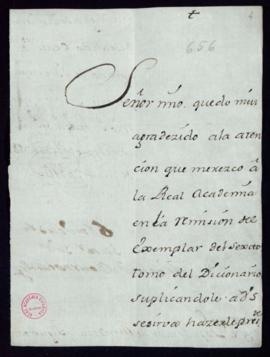 Carta del duque de Bournonville a Lope Hurtado de Mendoza de agradecimiento por el envío del sext...