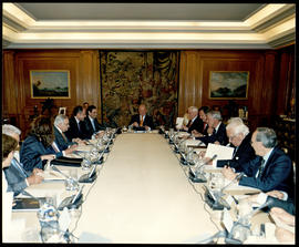 Juan Carlos I preside la reunión anual del patronato de la Fundación pro Real Academia Española