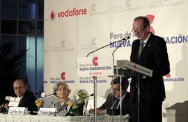 José Manuel Blecua Perdices, director de la Real Academia Española, pronunciando unas palabras en...