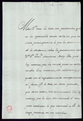Carta del duque de Alba a Fran[cis]co Ant[oni]o de Angulo en la que le comunica su conformidad co...