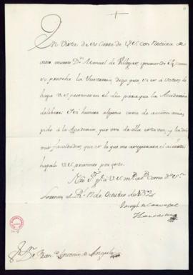 Carta de José de Carvajal y Lancáster a Francisco Antonio de Angulo en la que indica cómo debe pr...