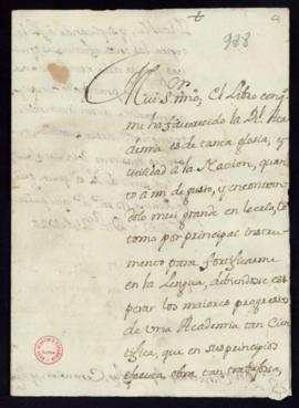 Carta del príncipe de Maserano a Vincencio Squarzafigo de agradecimiento por el envío del primer ...