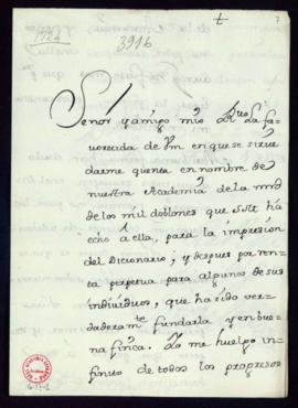 Carta de Vicente Bacallar y Sanna, marqués de San Felipe, a Vincencio Squarzafigo con la que enví...