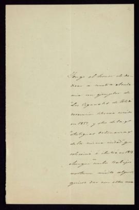 Carta de Antonio M. Gamero a Manuel Bretón de los Herreros con la que envía un ejemplar de Los Ci...