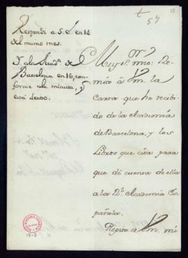 Carta del duque de Alba a Fran[cis]co Ant[oni]o de Angulo con la que remite una carta de la Acade...