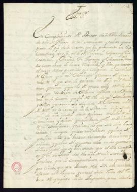 Informe de los contadores sobre la cuenta de la tesorería del año de 1730