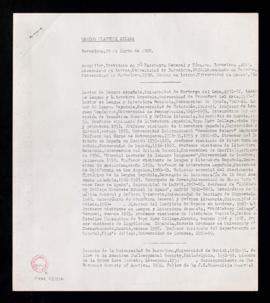 Fotocopia del documento con la relación de méritos de Carlos Clavería Lizana