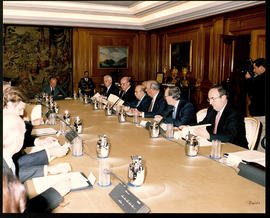 Juan Carlos I preside la reunión anual del patronato de la Fundación pro Real Academia Española e...