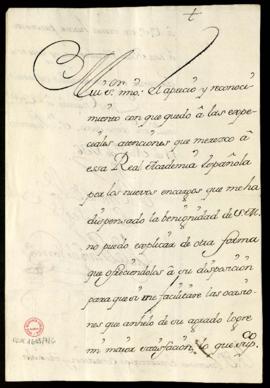Carta del marqués de Torrenueva a Vincencio Squarzafigo en la que responde a la que le envió de o...