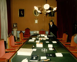 Juan Carlos I en la Sala de la Junta de Gobierno