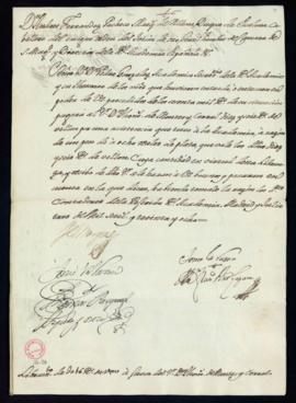 Orden del marqués de Villena del libramiento a favor de Tomás de Montes y Corral de 16 reales de ...