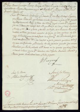 Orden del marqués de Villena a Vincencio Squarzafigo de libramiento a favor de Lorenzo Folch de C...