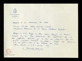 Carta de S. [Salvador] Fernández Ramírez a Alonso Zamora Vicente, secretario, en la que le ruega ...