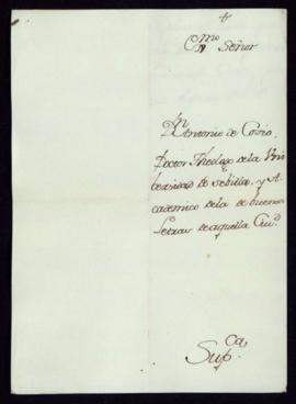 Carta de Antonio de Cosio a Francisco Antonio de Angulo en la que le solicita que suspenda su mem...